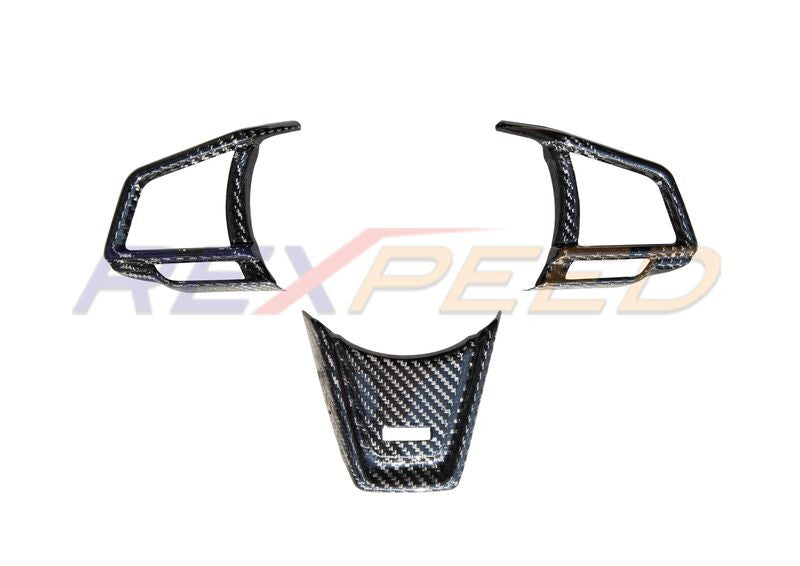 Rexpeed AT Dry Carbon Fiber Steering Wheel Cover for 2022+ Subaru WRX VB