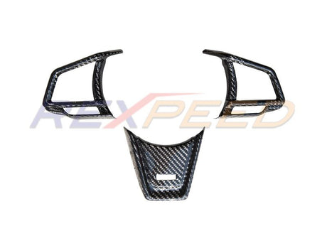 Rexpeed AT Dry Carbon Fiber Steering Wheel Cover for 2022+ Subaru WRX VB