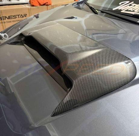 Rexpeed V2 Carbon Fiber Hood Scoop Full Replacement for 2022+ Subaru WRX VB