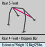 Cusco D1 Chromoly Roll Cage 5-Point 2-Passenger (LHD) - 2015-2021 Subaru STI