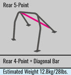 Cusco D1 Chromoly Roll Cage 5-Point 2-Passenger - 2008-2014 Subaru WRX / 2008-2014 STI