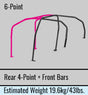 Cusco D1 Chromoly Roll Cage 6-Point 4/5-Passenger Dash-Through - 2011-2014 Subaru STI