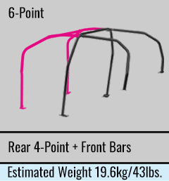 Cusco D1 Chromoly Roll Cage 6-Point 4-Passenger Dash-Through - 2015-2021 Subaru WRX / 2015-2021 STI