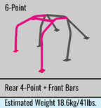 Cusco D1 Chromoly Roll Cage 6-Point 2-Passenger Dash-Through - 2008-2014 Subaru WRX / 2008-2014 STI