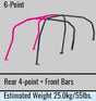 Cusco Safety 21 Steel Roll Cage 6-Point 4-Passenger Dash-Escape - 2015-2021 Subaru WRX / 2015-2021 STI