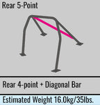Cusco Safety 21 Steel Roll Cage 5-Point Rear 2-Passenger - 2008-2014 Subaru WRX / 2008-2014 STI