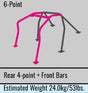 Cusco Safety 21 Steel Roll Cage 6-Point 2-Passenger Around-Dash - 2002-2007 Subaru WRX / 2004-2007 STI