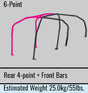 Cusco Safety 21 Steel Roll Cage 6-Point 4-Passenger Dash-Through - 2015-2021 Subaru WRX / 2015-2021 STI