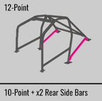 Cusco Safety 21 Steel Roll Cage 12-Point 2-Passenger Dash-Through - 2008-2014 Subaru WRX / 2008-2014 STI