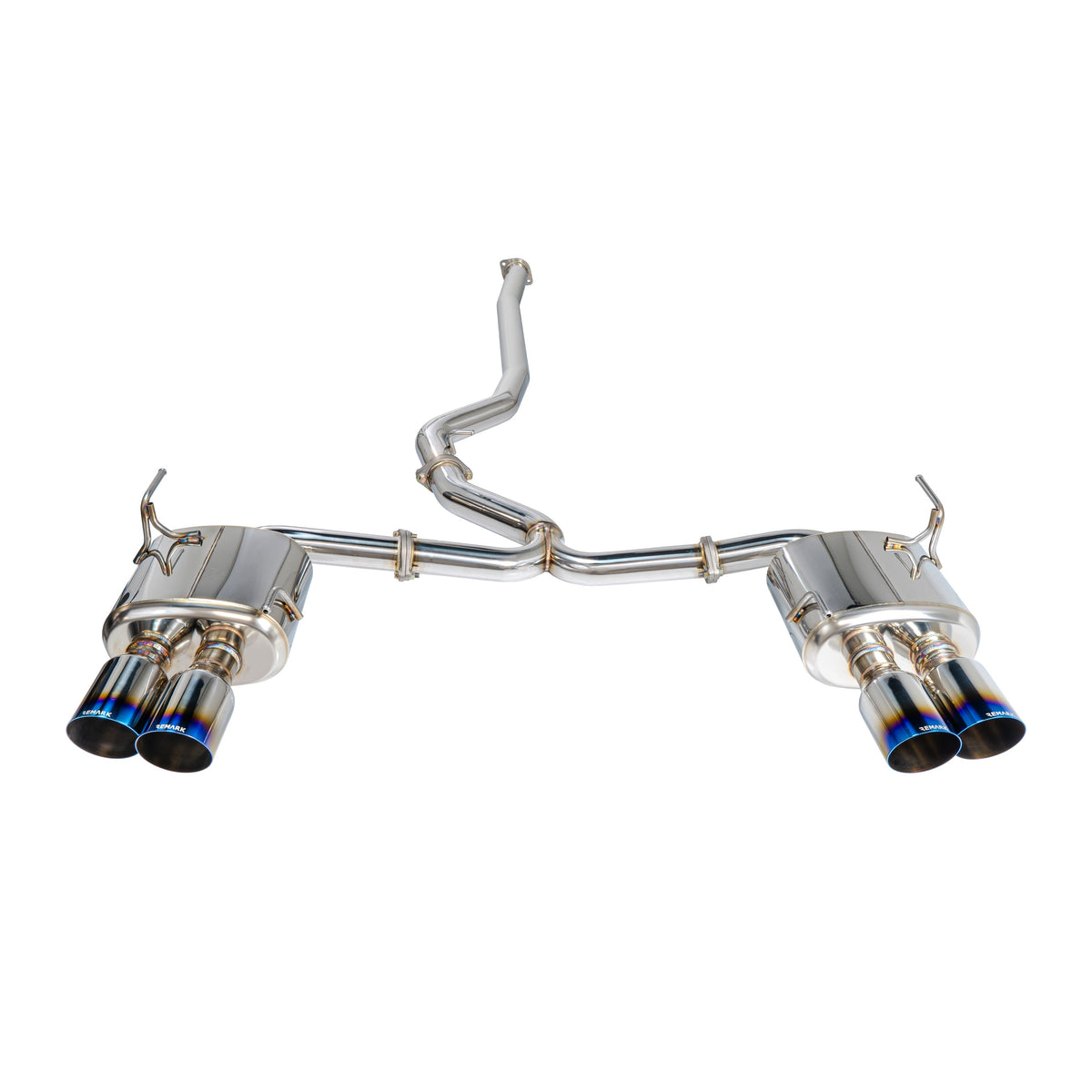 Remark Sports Touring Exhaust 4in Catback Non-Resonated Midpipe - 2015-2021 Subaru WRX / 2015-2021 STI