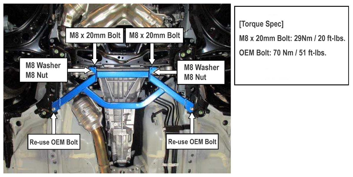 Cusco Power Brace Front Member - 2022-2026 Subaru BRZ
