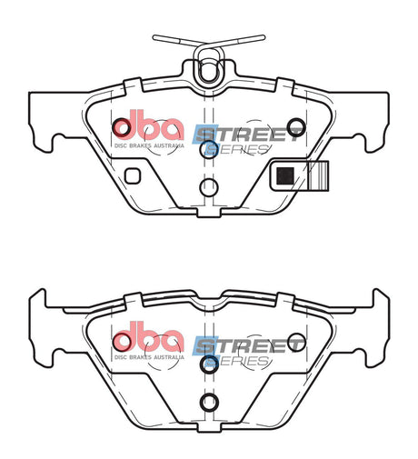 DBA Street Series Rear Brake Pads - 2016-2019 Subaru WRX