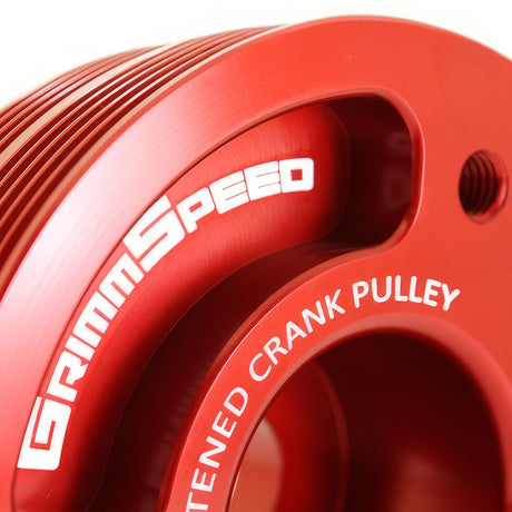 GrimmSpeed Lightweight Crank Pulley - Red - Subaru EJ Engines - product image 3