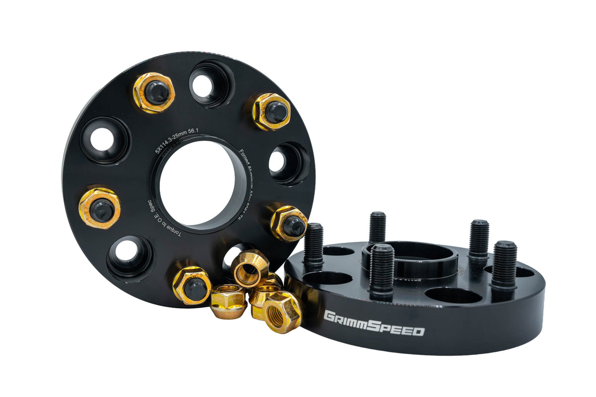 GrimmSpeed 5x114.3 25mm Wheel Spacer (Pair) - 2005-2021 Subaru STI / 2015-2026 WRX