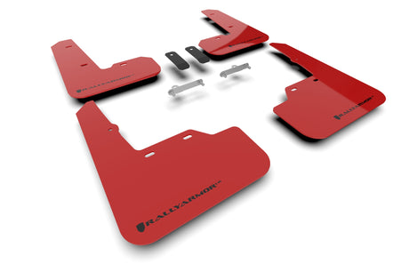 Rally Armor 2022-26 Subaru WRX Red UR Mud Flap Black Logo mud flap set