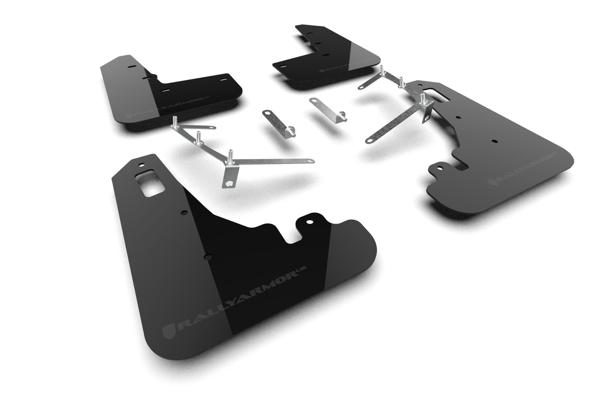 Rally Armor 2022-26 Subaru BRZ Black UR Mud Flap Dark Grey Logo mud flap set