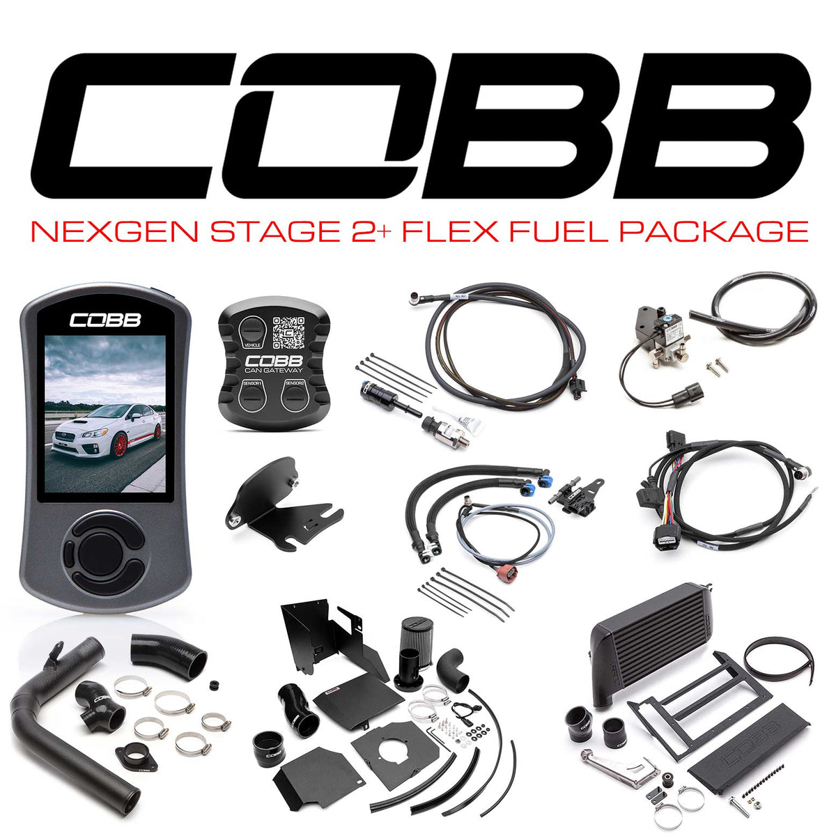 COBB NexGen Stage 2 + CAN Flex Fuel Power Package (SF Intake) - 2015-2017 Subaru WRX