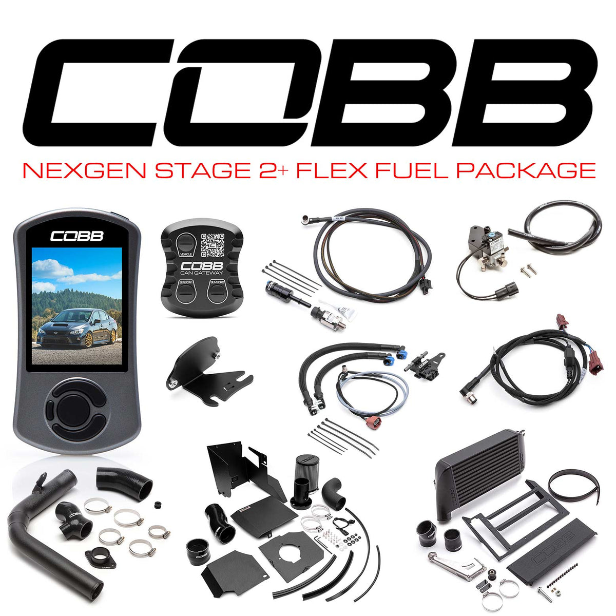 COBB NexGen Stage 2 + CAN Flex Fuel Power Package (SF Intake) - 2018-2021 Subaru WRX