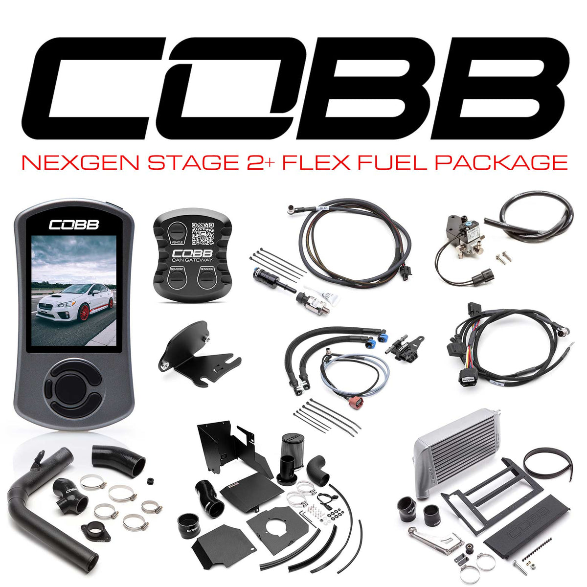 COBB NexGen Stage 2 + CAN Flex Fuel Power Package (SF Intake) - 2015-2017 Subaru WRX