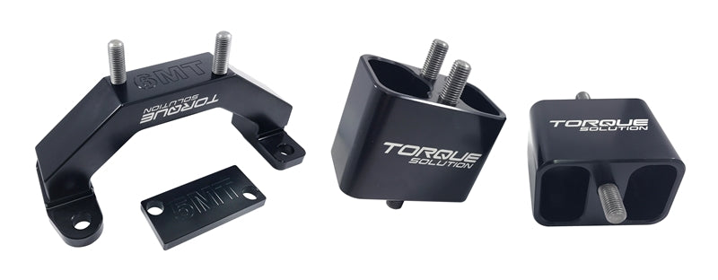 Torque Solution Solid Billet Aluminum Engine Transmission Mounts - 2002-2014 Subaru WRX / 2004-2017 STI