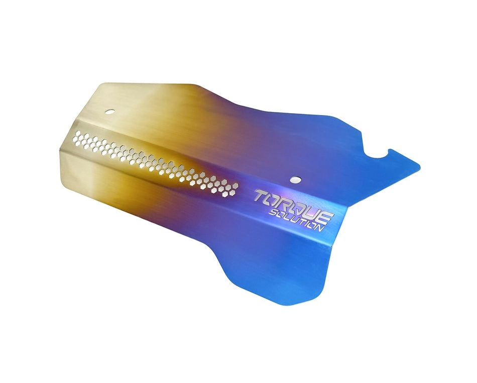 Torque Solution Titanium Engine Pulley Cover (Titanium Burnt Purple/Blue) - 2022-2026 Subaru WRX