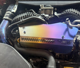 Torque Solution Titanium Engine Pulley Cover (Titanium Burnt Purple/Blue) - 2022-2026 Subaru WRX