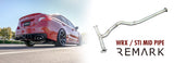 Remark Midpipe Kit for Axleback System (2pc. Resonated Midpipe kit) - 2015-2021 Subaru WRX / 2015-2021 STI
