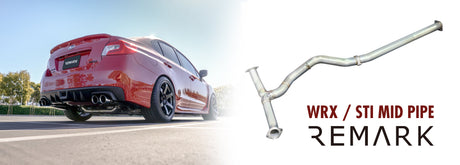 Remark Midpipe Kit for Axleback System (2pc. Non-Resonated Midpipe kit) - 2015-2021 Subaru WRX / 2015-2021 STI