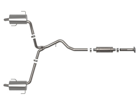 aFe 2.4L Takeda 2-1 / 2 IN to 2-1 / 4 IN 304 Stainless Steel Cat-Back Exhaust - 2020-2023 Subaru Outback