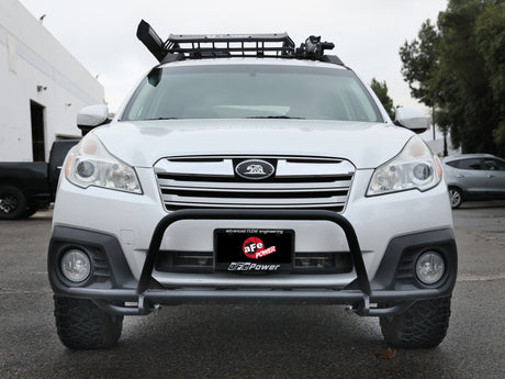 aFe H6 3.6L Terra Guard Bumper Front - Black - 2010-2014 Subaru Outback