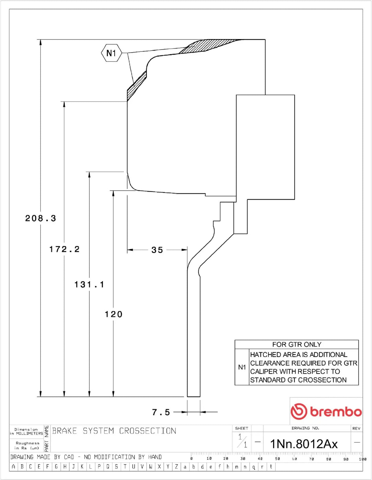 Brembo R 6-Piston 350mm Slotted Front Big Brake Kit (Nickel Plated) - 2002-2021 Subaru WRX
