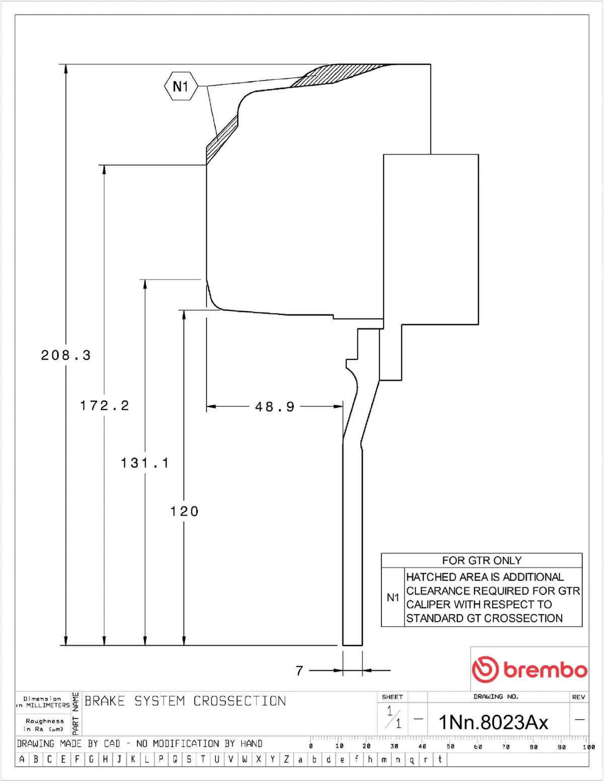 Brembo R 6-Piston 350mm Slotted Front Big Brake Kit (Nickel Plated) - 2022-2025 Subaru WRX