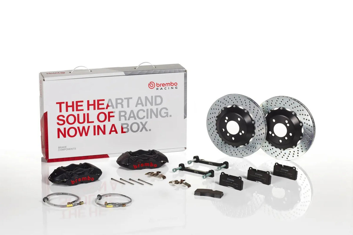 Brembo S 4-Piston 345mm Drilled Front Big Brake Kit (Black Hard Anodized) - 2013-2020 Subaru BRZ
