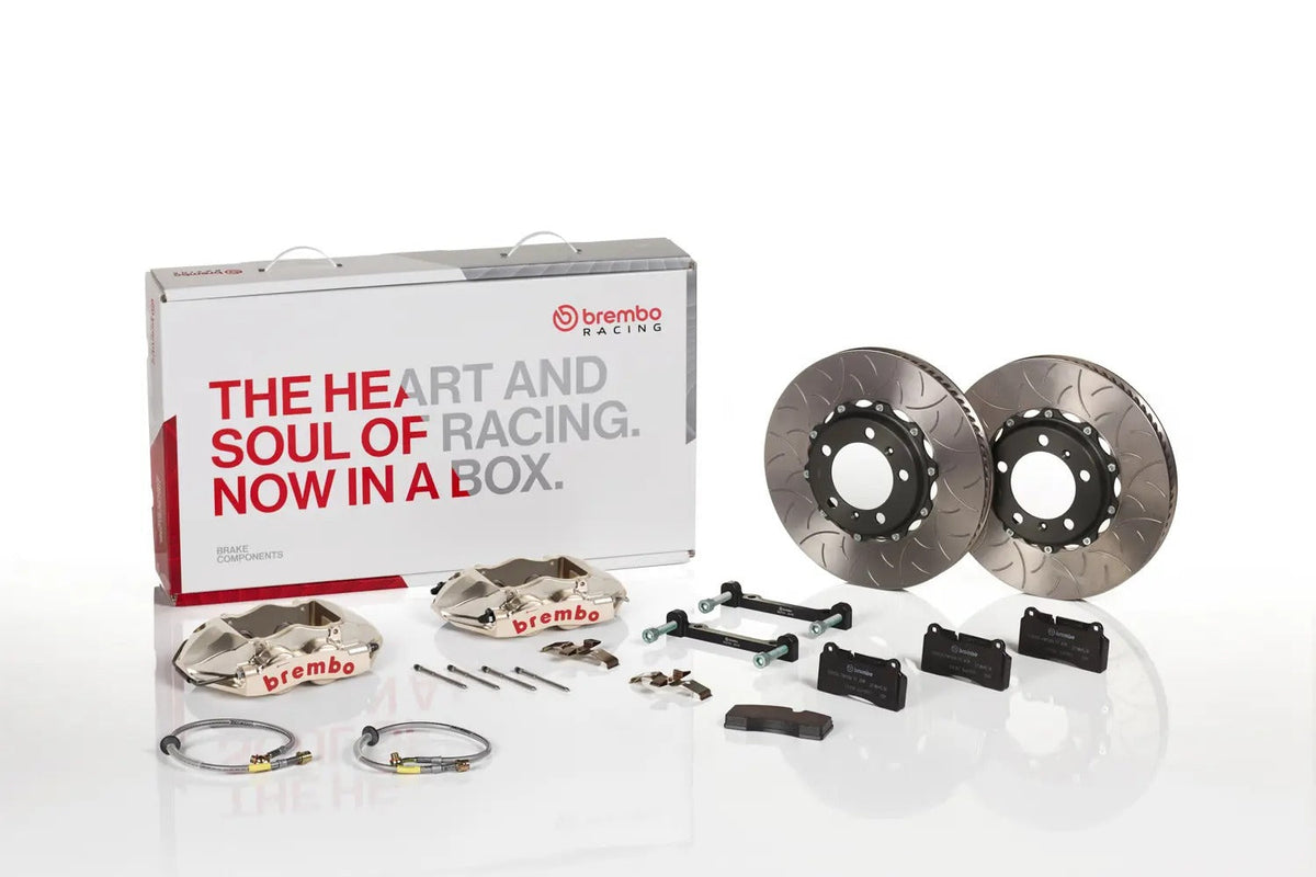 Brembo R 4-Piston 345mm Slotted Rear Big Brake Kit (Nickel Plated) - 2008-2014 Subaru STI