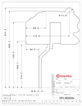 Brembo R 4-Piston 345mm Slotted Rear Big Brake Kit (Nickel Plated) - 2008-2014 Subaru STI