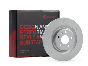 Brembo Sport TY3 Slotted Front Brake Rotor - 2005-2017 Subaru STI