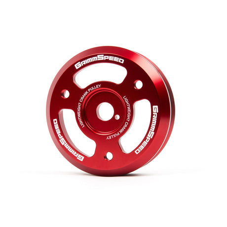 GrimmSpeed Lightweight Crank Pulley - Red - 2015-2021 WRX / 2013-2021 BRZ - product image 1