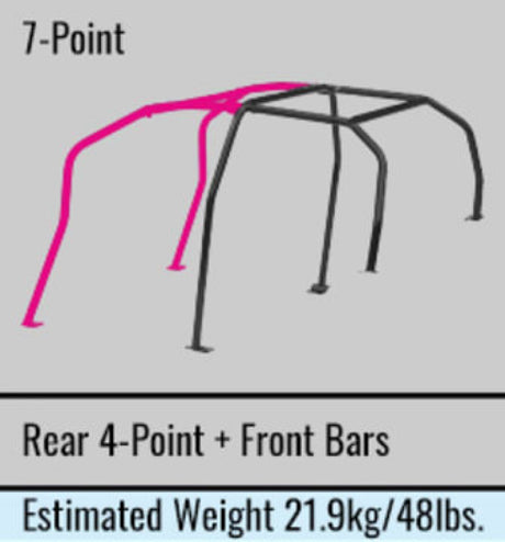 Cusco Roll Cage Chro-Moly 7P 4 Passenger GRB (S / O No Cancel) - 2007-2014 Subaru Impreza