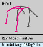 Cusco D1 Chromoly Roll Cage 6-Point 2-Passenger Dash-Escape - 2013-2021 Subaru BRZ