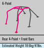 Cusco D1 Chromoly Roll Cage 6-Point 2-Passenger Dash-Escape - 2013-2021 Subaru BRZ