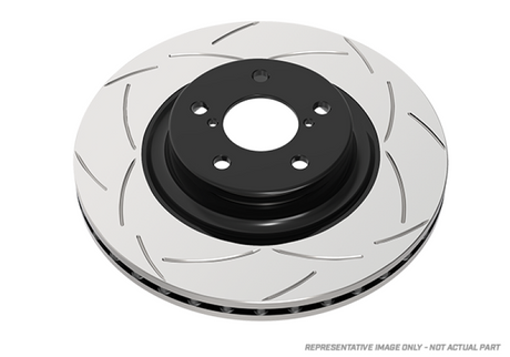 DBA Petrol Diesel Turbo Rear Slotted Street T2 Series Rotor - 2013-2024 Subaru Forester