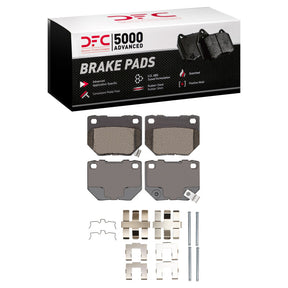 DFC Rear 5000 Advanced Semi Metallic Brake Pads and Hardware Kit - 2006-2007 Subaru Impreza