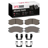 DFC Front 5000 Advanced Ceramic Brake Pads and Hardware Kit - 1993-1996 Subaru Impreza