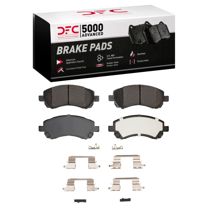DFC Front 5000 Advanced Ceramic Brake Pads and Hardware Kit - 1997-2001 Subaru Impreza