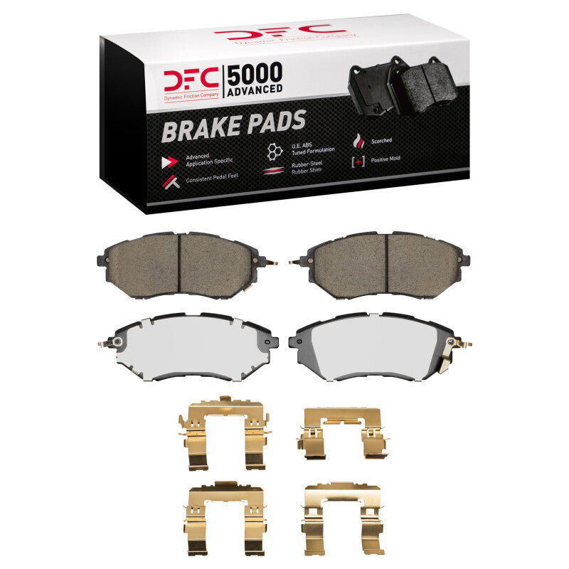 DFC Front 5000 Advanced Ceramic Brake Pads and Hardware Kit - 2015 Subaru Legacy