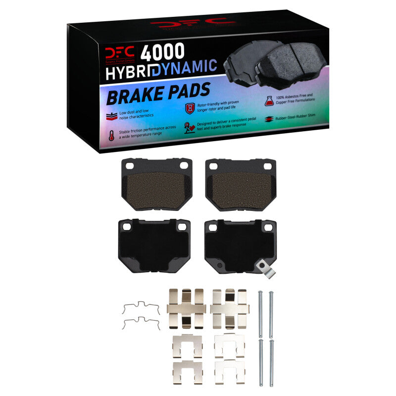 DFC Rear 4000 HybriDynamic Brake Pads and Hardware Kit - 2006-2007 Subaru Impreza
