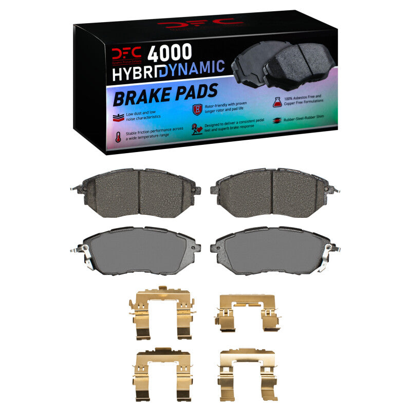 DFC Front 4000 HybriDynamic Brake Pads and Hardware Kit - 2015 Subaru Legacy