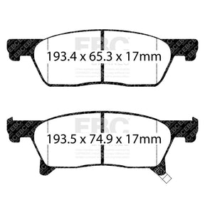 EBC 2.4T Greenstuff Front Brake Pads - 2019-2022 Subaru Ascent