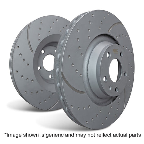 EBC GD Sport Slotted and Dimpled Front Rotors - 2015-2017 Subaru Outback