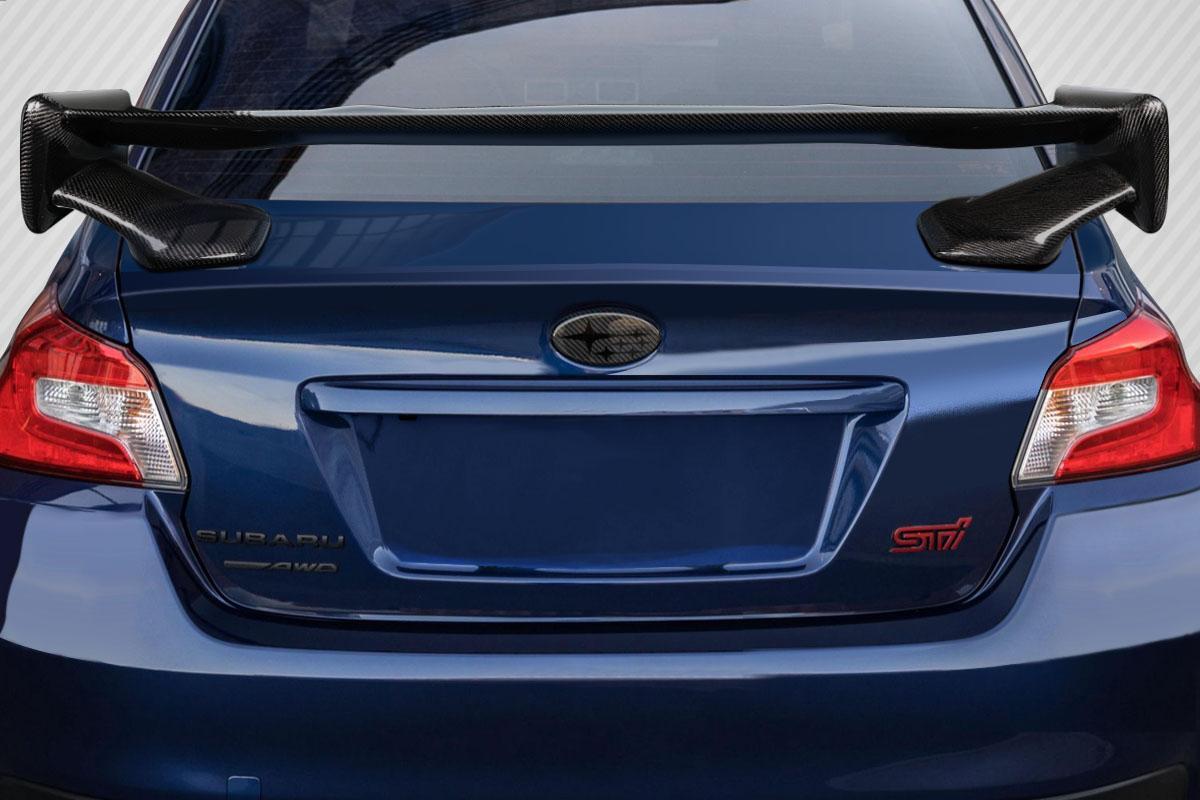 Extreme Dimensions Carbon Creations Low Pro Rear Wing Spoiler - 1 Piece - 2015-2021 WRX STI